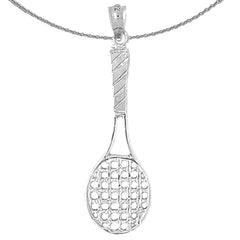 10K, 14K or 18K Gold Tennis Racquets Pendant