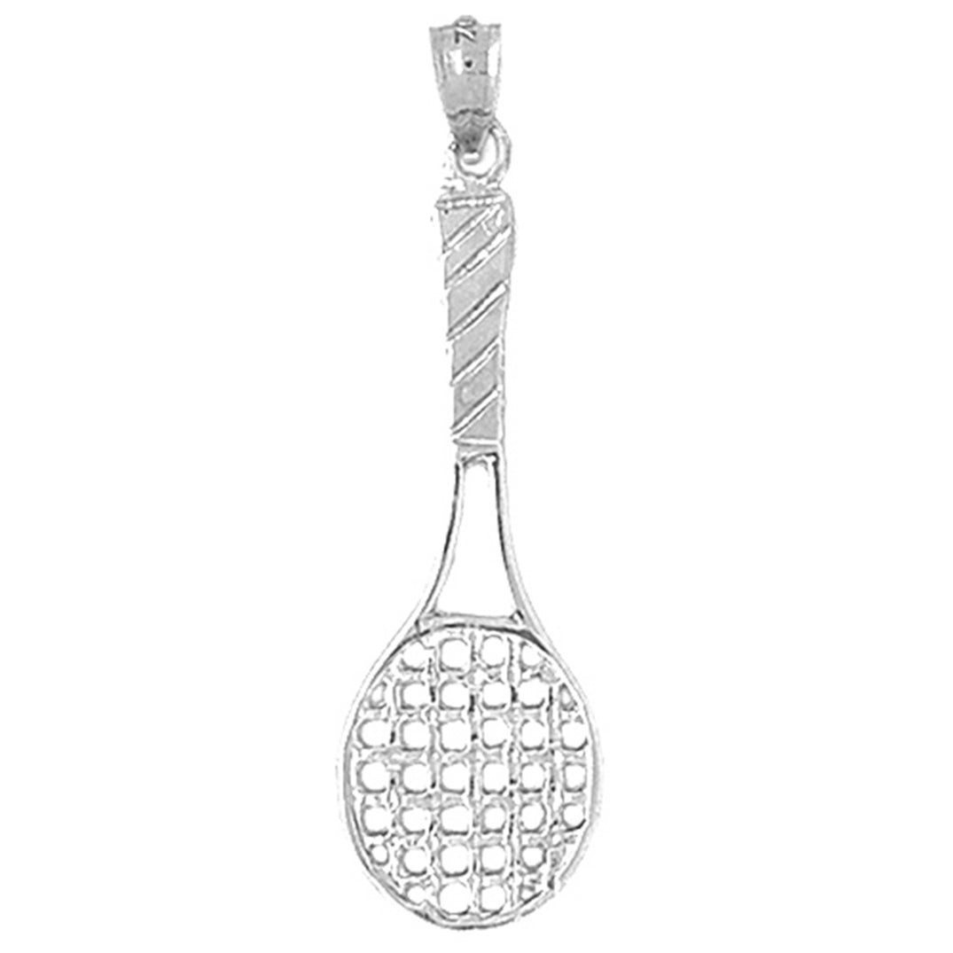 10K, 14K or 18K Gold Tennis Racquets Pendant