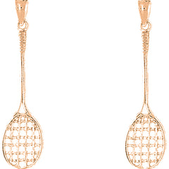 14K or 18K Gold 44mm Tennis Racquets Earrings