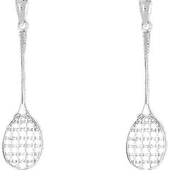 14K or 18K Gold 44mm Tennis Racquets Earrings