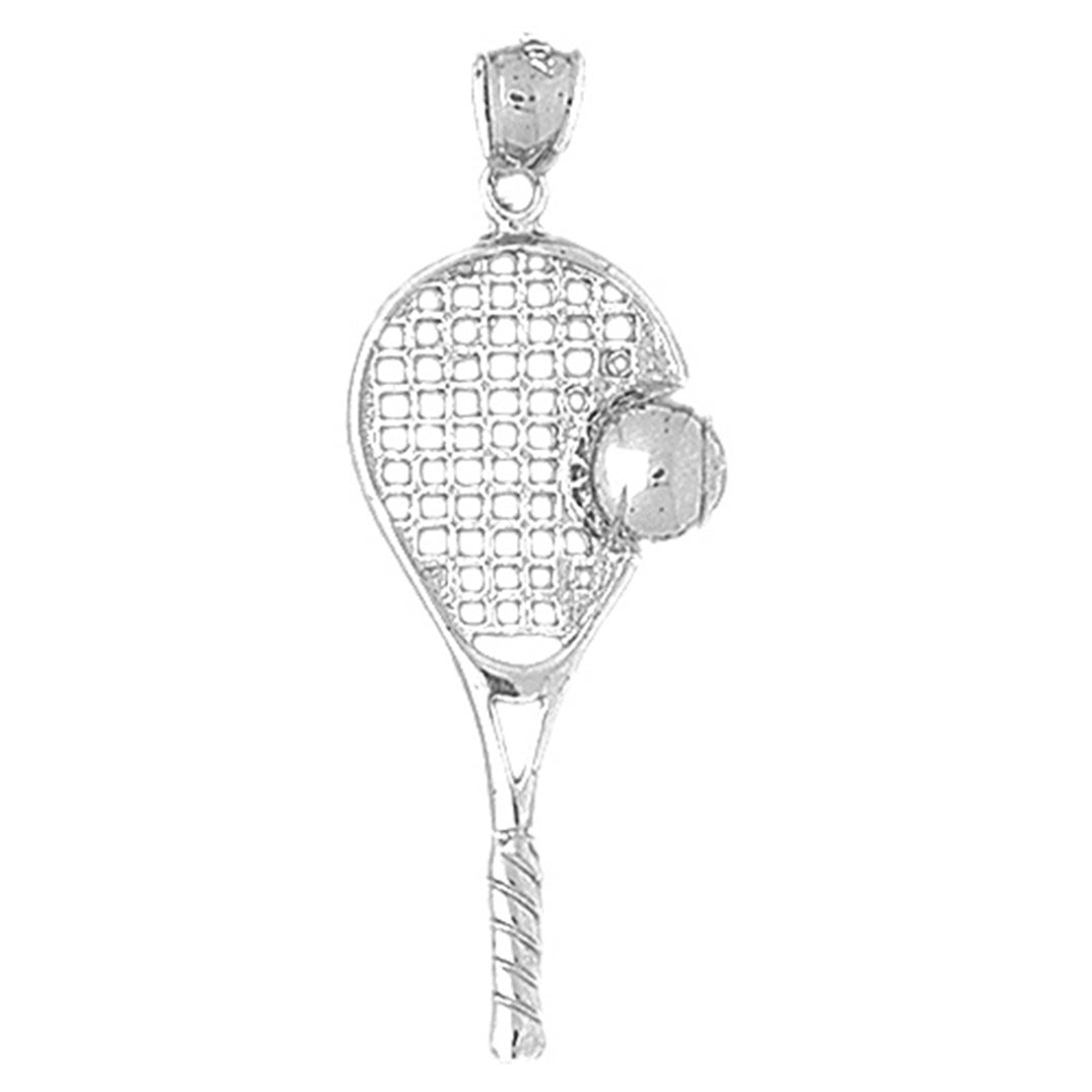 10K, 14K or 18K Gold Tennis Racquets Pendant