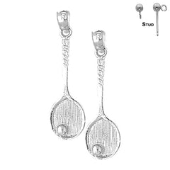 14K or 18K Gold Tennis Racquets Earrings