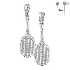 14K or 18K Gold Tennis Racquets Earrings