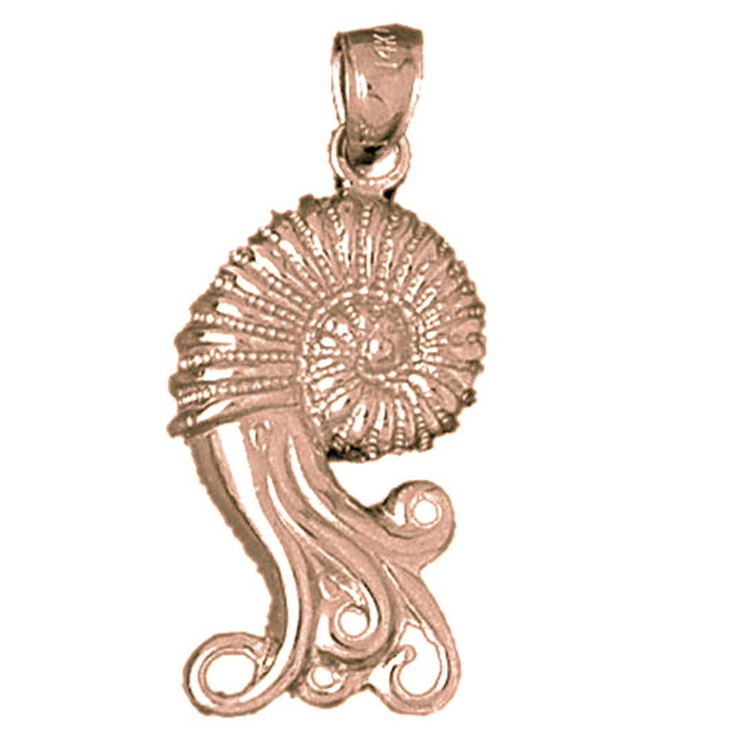 10K, 14K or 18K Gold Nautilus Shell Pendant