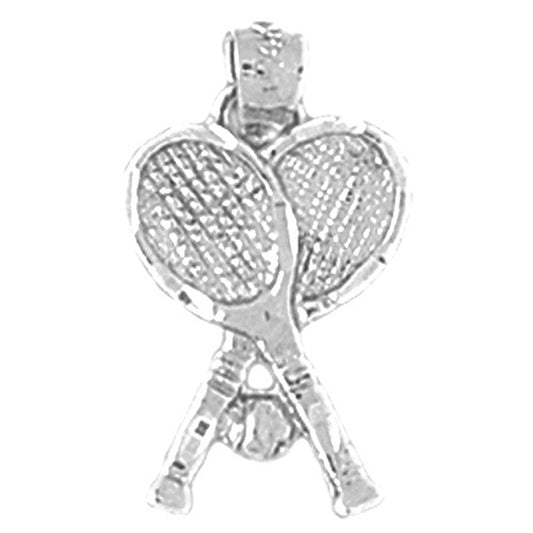 14K or 18K Gold Tennis Racquets Pendant