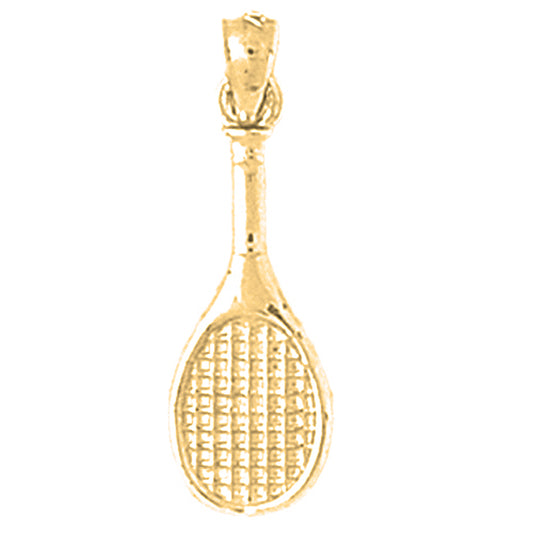 14K or 18K Gold Tennis Racquets Pendant