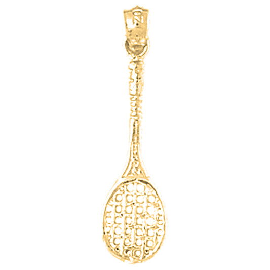 14K or 18K Gold Tennis Racquets Pendant