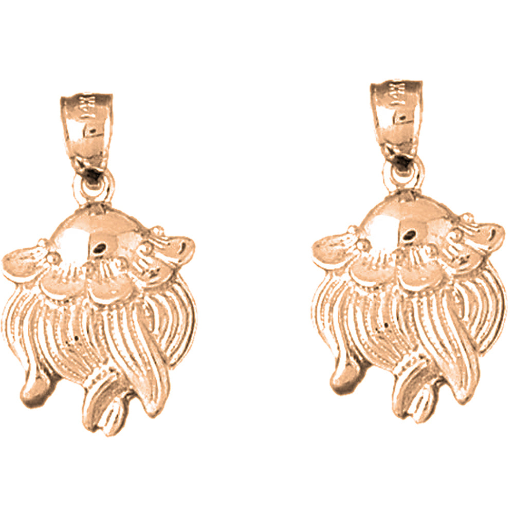 14K or 18K Gold 24mm Octopus Earrings