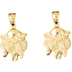 Yellow Gold-plated Silver 24mm Octopus Earrings