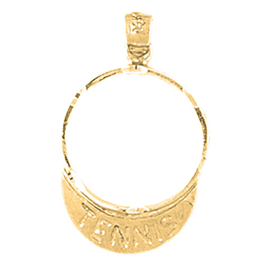 14K or 18K Gold Tennis Bum Pendant