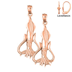 14K or 18K Gold Octopus Earrings