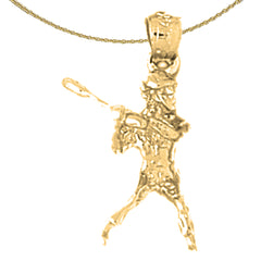 14K or 18K Gold Baseball Player Pendant