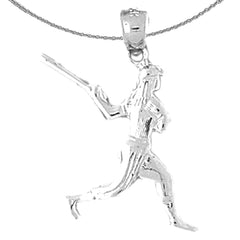 14K or 18K Gold Baseball Player Pendant