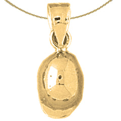 14K or 18K Gold 3D Baseball Helmet Pendant