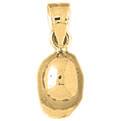 14K or 18K Gold 3D Baseball Helmet Pendant