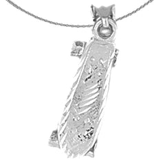 14K or 18K Gold 3D Skate Board Pendant