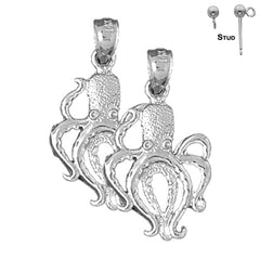 14K or 18K Gold Octopus Earrings