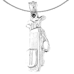 14K or 18K Gold Golf Bag Pendant