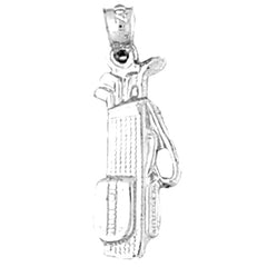 14K or 18K Gold Golf Bag Pendant