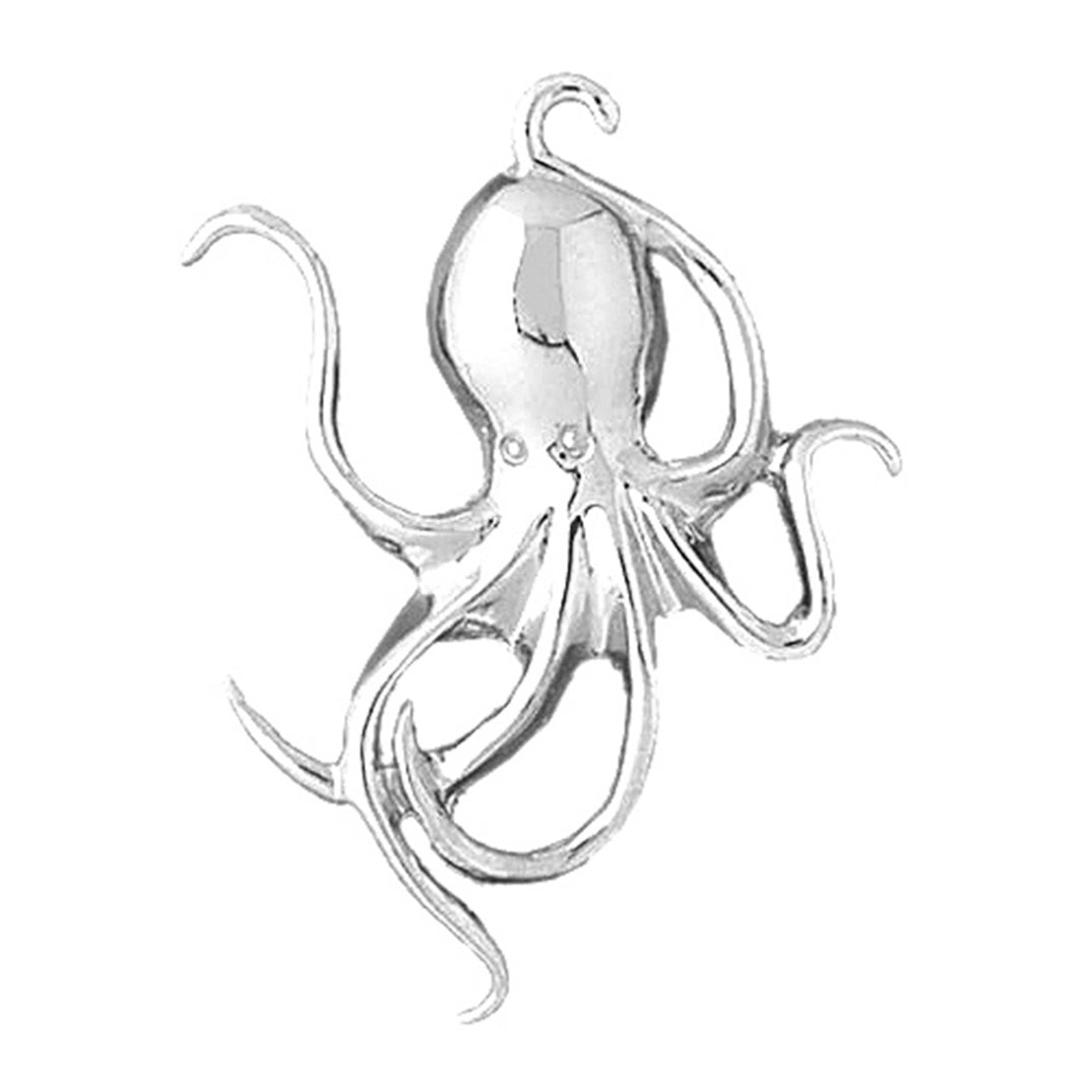 10K, 14K or 18K Gold Octopus Pendant