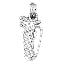 14K or 18K Gold Golf Bag Pendant