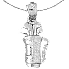 14K or 18K Gold Golf Bag Pendant