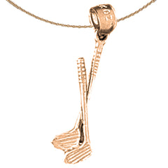 14K or 18K Gold 3D Golf Club Pendant