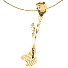 14K or 18K Gold 3D Golf Club Pendant