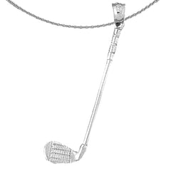 14K or 18K Gold 3D Golf Club Pendant