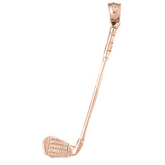 14K or 18K Gold 3D Golf Club Pendant