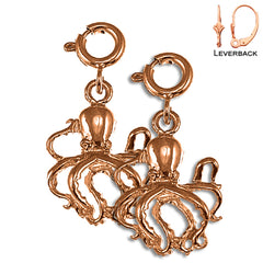 14K or 18K Gold Octopus Earrings