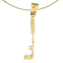 14K or 18K Gold Golf Club Pendant