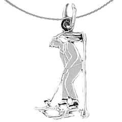 14K or 18K Gold Golfer Pendant