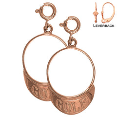 14K or 18K Gold Golf Visor Earrings