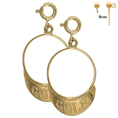 14K or 18K Gold Golf Visor Earrings