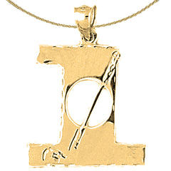 14K or 18K Gold Hole In One Pendant