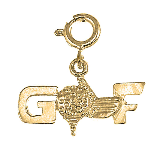 14K or 18K Gold Golf Logo Pendant