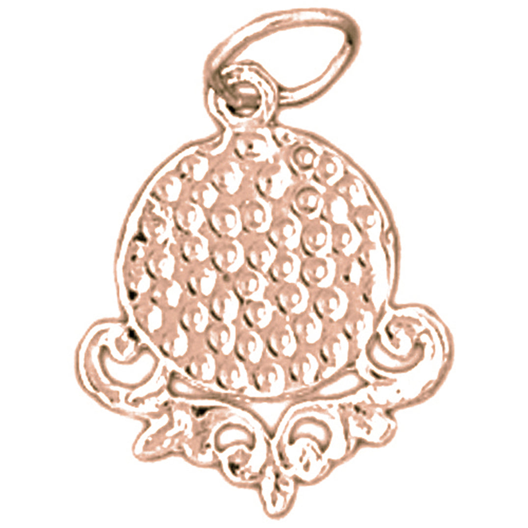 14K or 18K Gold Golf Ball Pendant