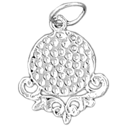 14K or 18K Gold Golf Ball Pendant