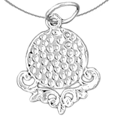 14K or 18K Gold Golf Ball Pendant