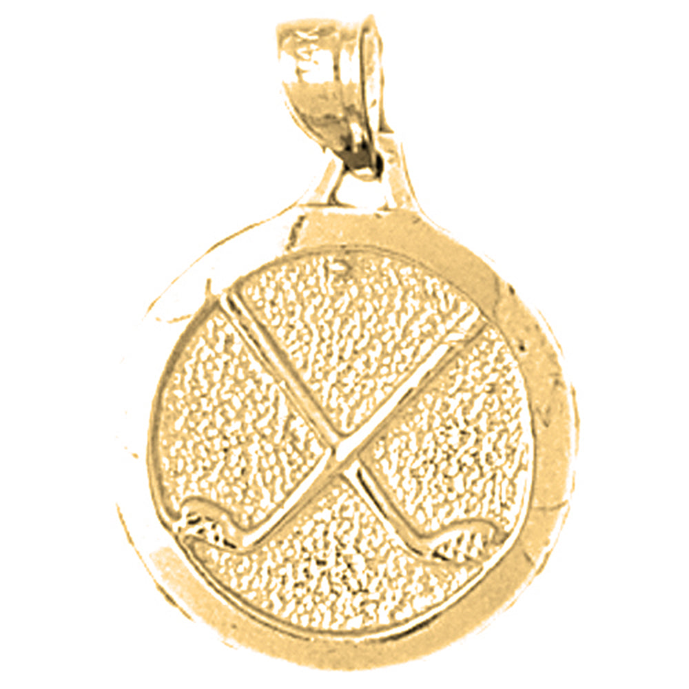 14K or 18K Gold Golf Clubs Pendant