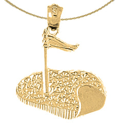 14K or 18K Gold Golf Course Pendant