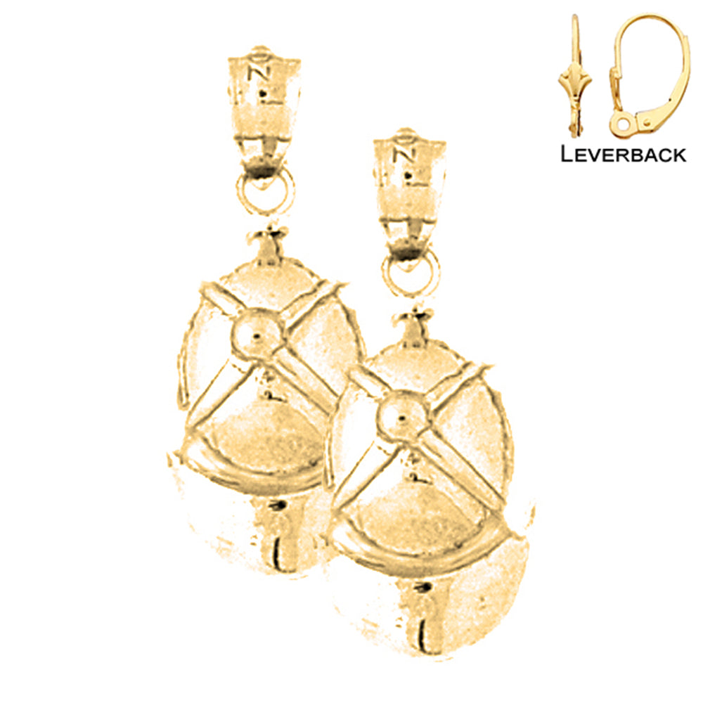 14K or 18K Gold Jockey Helmet Earrings