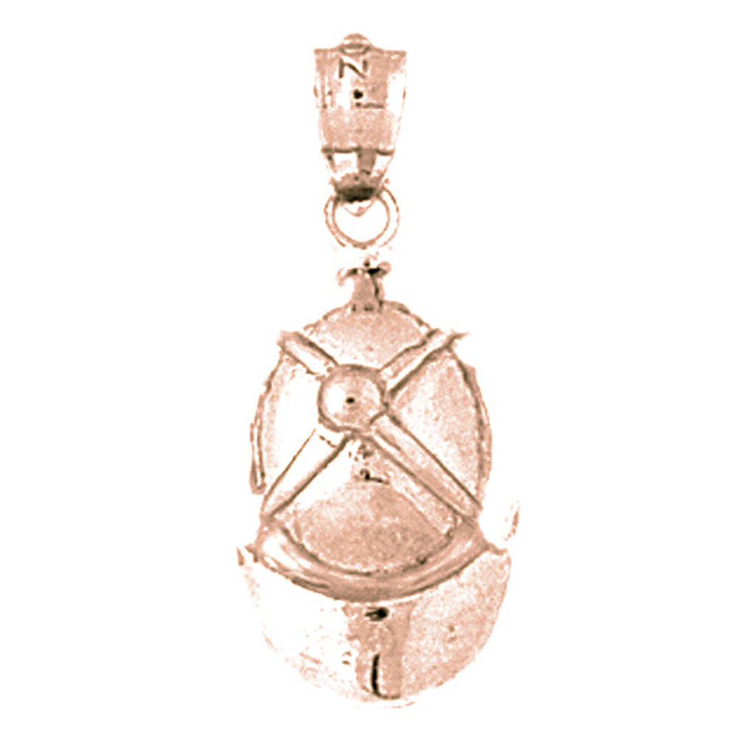 14K or 18K Gold Jockey Helmet Pendant