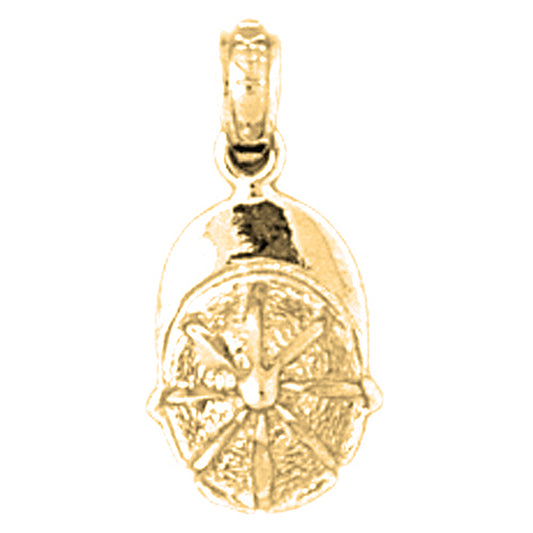 14K or 18K Gold Jockey Helmet Pendant