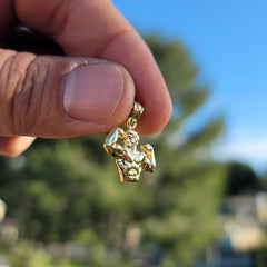 14K or 18K Gold Body Builder Pendant