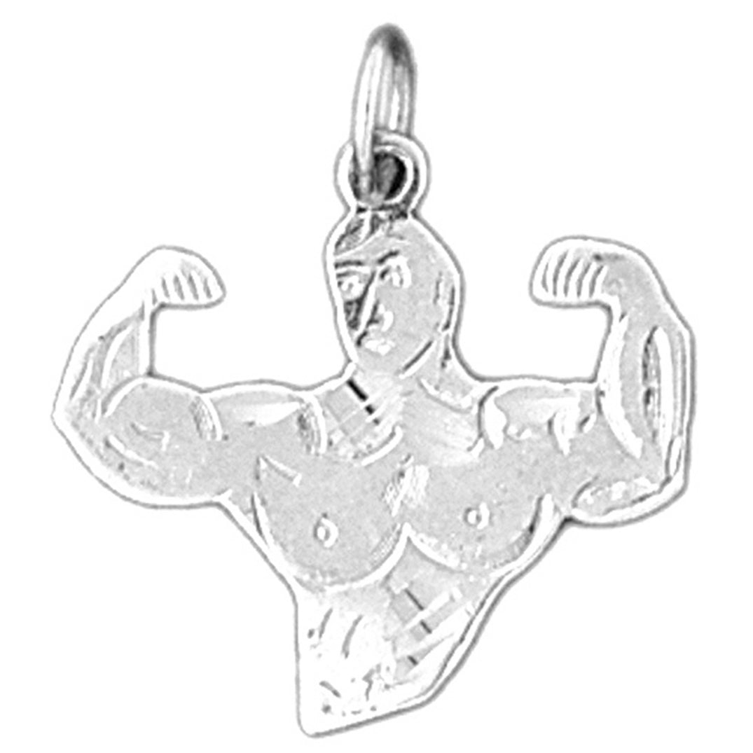 14K or 18K Gold Body Builder Pendant