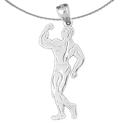 14K or 18K Gold Body Builder Pendant