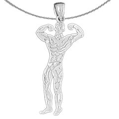 14K or 18K Gold Body Builder Pendant