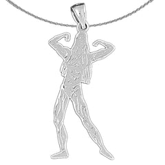 14K or 18K Gold Body Builder Pendant